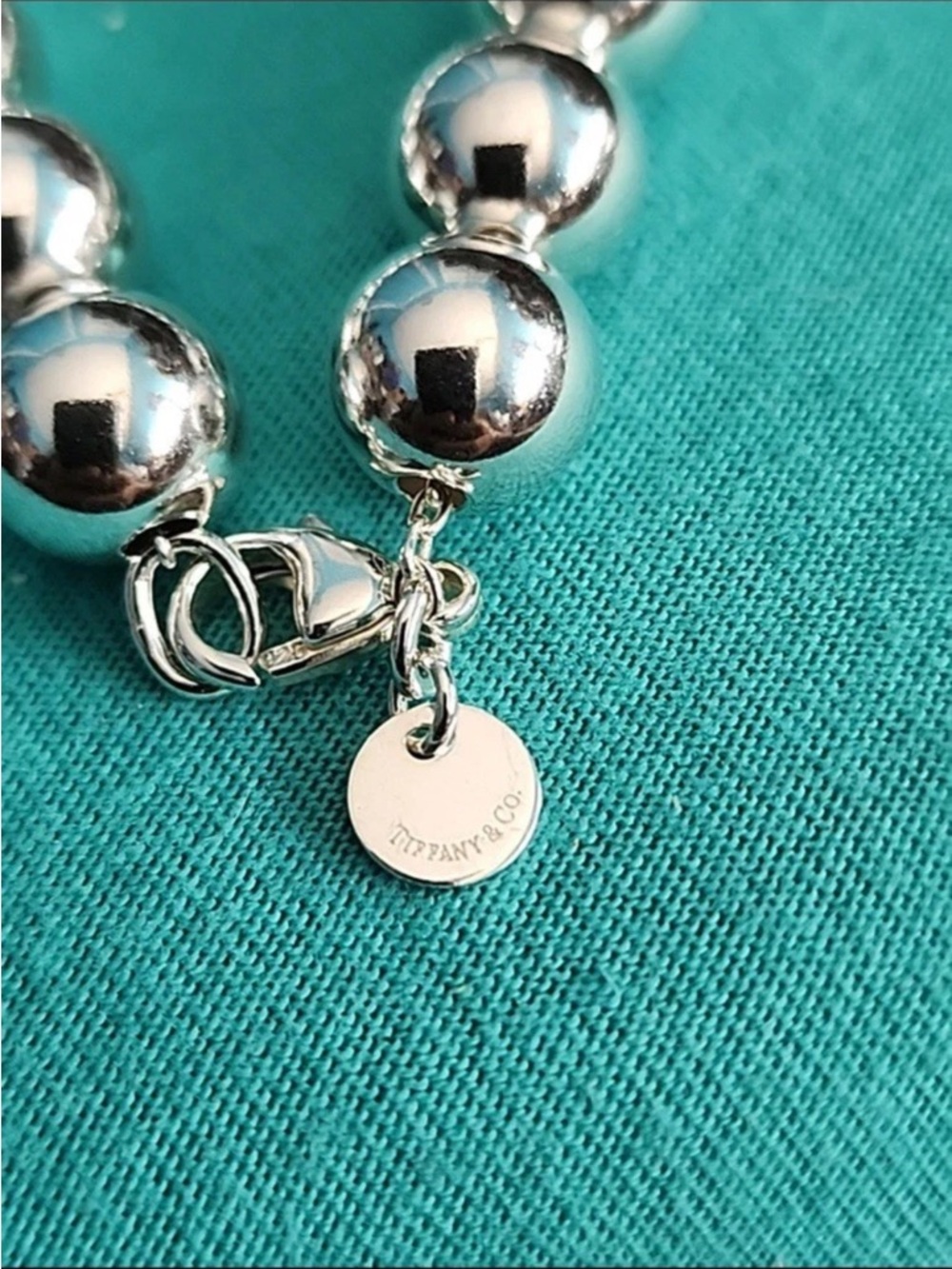 Tiffany & Co Hardwear Ball Bracelet 925 10mm w/Pouch  💯 % Auth  ✨EUC✨7.5” - Picture 3 of 8